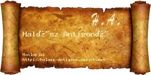 Halász Antigoné névjegykártya
